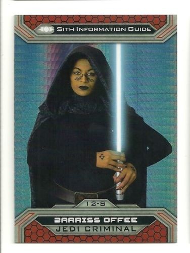 2015 Topps Chrome Star Wars Jedi vs Sith Prism Refractor 12-S Barriss Offee 168/199