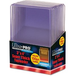 Ultra Pro 3x4 Top Loaders 130 PT Thick 10 Count Pack (5 Lot)