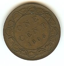 1903 Canadian Large Penny King Edward VII