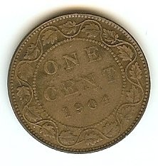 1904 Canadian Large Penny King Edward VII
