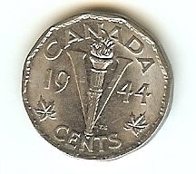 1944 Canadian VICTORY Nickel WWII WAR NICKEL 