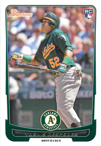 2012 Bowman Draft #4 Yoenis Cespedes Rookie Card Oakland A's