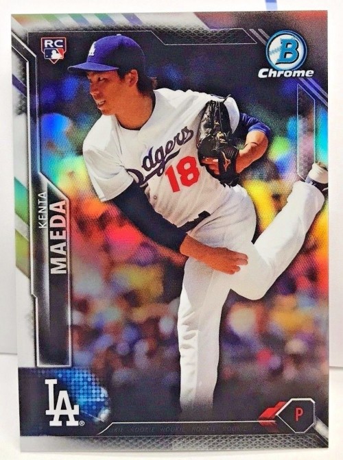 2016 Bowman Chrome Kenta Maeda  RC #25 - Refractor #'d 287/499 - LA DODGERS