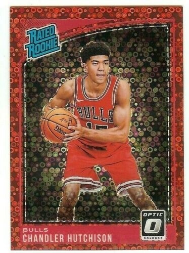 2018-19 Donruss Optic CHANDLER HUTCHINSON RED DISCO PRIZM RC #'d 73/85 Bulls