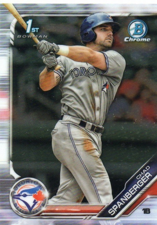 2019 Bowman Chrome Prospects Chad Spanberger RC Blue Jays