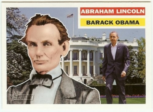 2009 Topps Heritage Heroes Abraham Lincoln / Barack Obama SP
