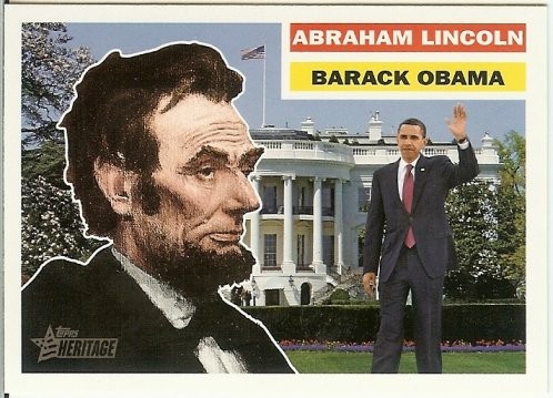 2009 Topps Heritage Heroes Abraham Lincoln / Barack Obama SP