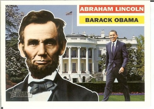 2009 Topps Heritage Heroes Abraham Lincoln / Barack Obama SP