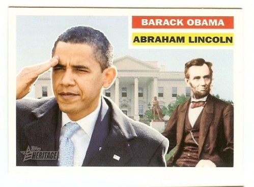 2009 Topps Heritage Heroes Abraham Lincoln / Barack Obama SP