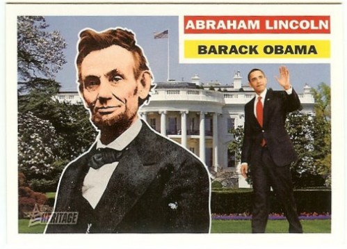 2009 Topps Heritage Heroes Abraham Lincoln / Barack Obama SP