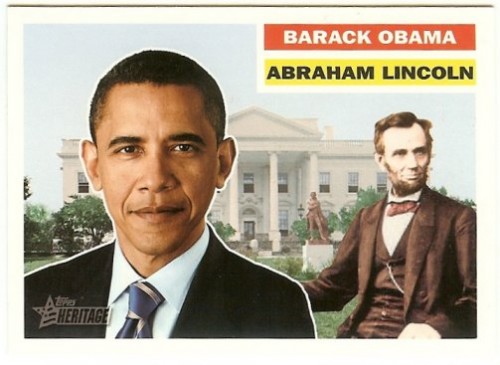 2009 Topps Heritage Heroes Abraham Lincoln / Barack Obama SP