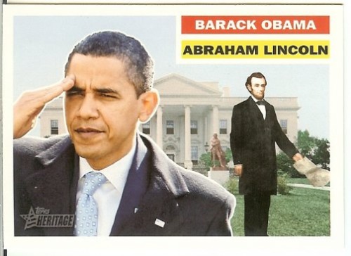 2009 Topps Heritage Heroes Abraham Lincoln / Barack Obama SP