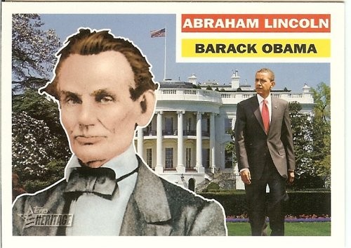 2009 Topps Heritage Heroes Abraham Lincoln / Barack Obama SP