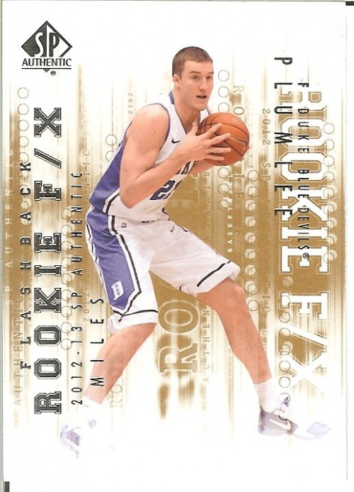 2012-13 SP Authentic Miles Plumlee Flashback Rookie F/X 