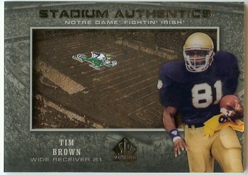 2012 SP Authentic Tim Brown Stadium Authentics Shadowbox
