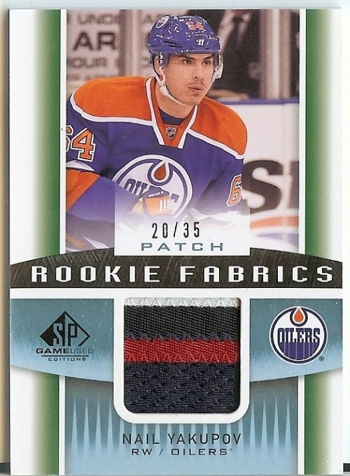 2013-14 UD SP Game Used Rookie Patch Fabrics #'d 20/35