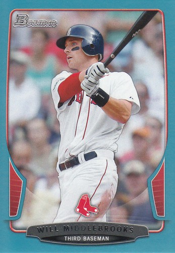2013 Bowman Will Middlebrooks Blue Parallel 078/500