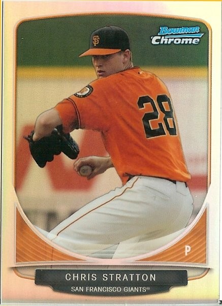 2013 Bowman Chrome Refractor Mini Chris Stratton