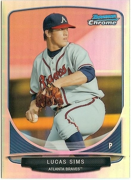 2013 Bowman Chrome Refractor Mini Lucas Sims