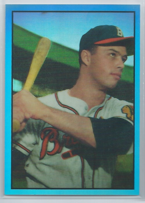 2013 Bowman Sapphire Rookie Reprint Eddie Mathews