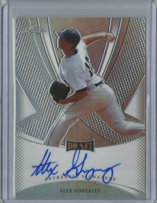 2013 Leaf Metal Alex Gonzalez Prismatic Refractor Autograph 