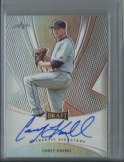 2013 Leaf Metal Corey Knebel Prismatic Refractor Autograph 