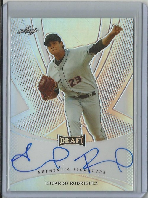2013 Leaf Metal Eduardo Rodriguez Autograph Prismatic Refractor