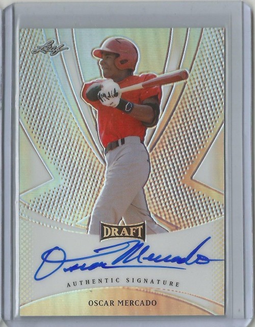2013 Leaf Metal Oscar Mercado Prismatic Refractor Autograph 