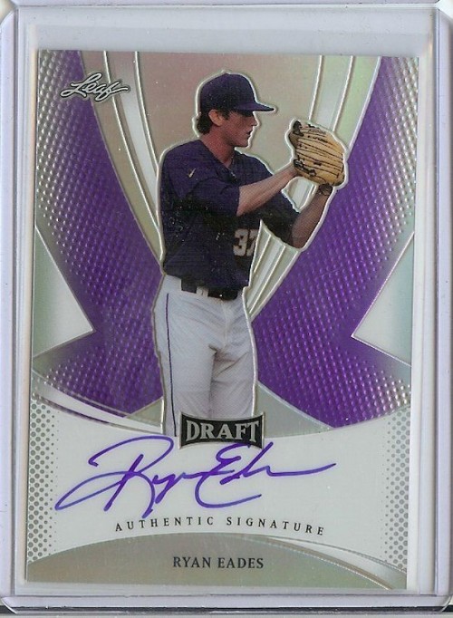 2013 Leaf Metal Ryan Eades Purple Prismatic Refractor Autograph Serial Numbered 23/50