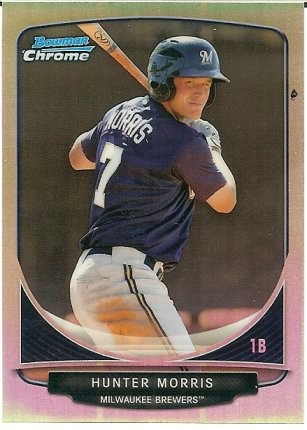 2013 Bowman Chrome Refractor Mini Hunter Morris