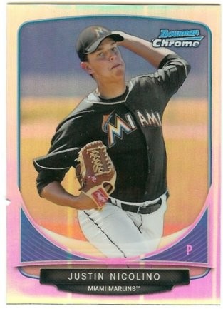 2013 Bowman Chrome Refractor Mini Justin Nicolino