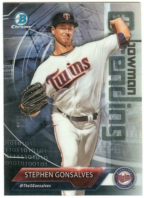 2018 Bowman Chrome Stephen Gonsalves Bowman Trending Insert Refractor #SG