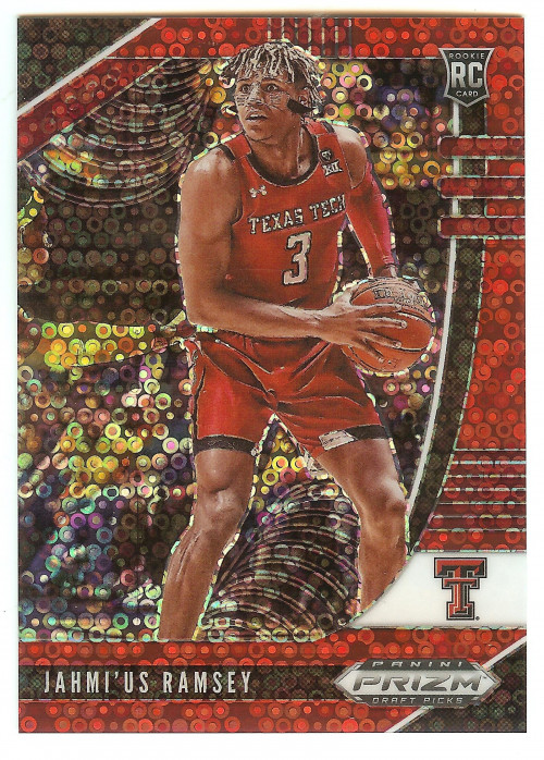 2020-21 Panini Prizm Draft Picks Jahmi'us Ramsey Red Disco Fastbreak Serial #'d 120/125