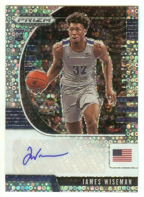 2020-21 Panini Prizm Draft Picks James Wiseman Disco Autograph