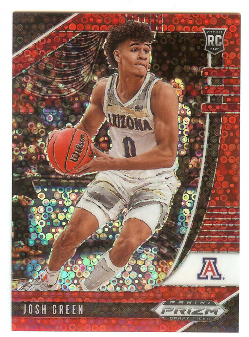 2020-21 Panini Prizm Draft Picks Josh Green Red Disco Fastbreak Serial #'d 122/125