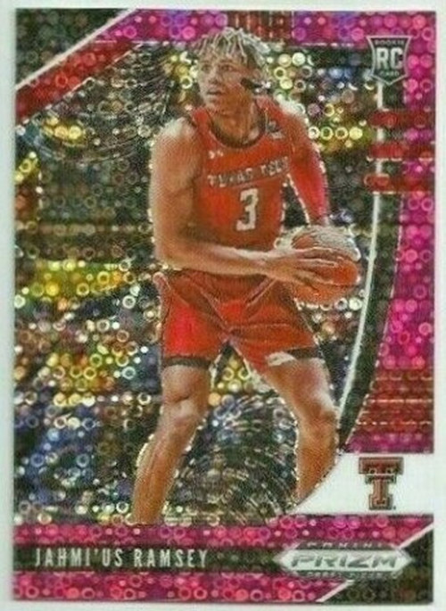 2020-21 Panini Prizm Draft Picks Jahmi'us Ramsey Pink Disco Fastbreak Serial #'d 19/25