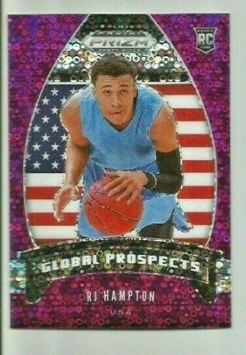 2020-21 Panini Prizm Draft Picks RJ Hampton Purple Disco Fastbreak Serial #'d 48/49