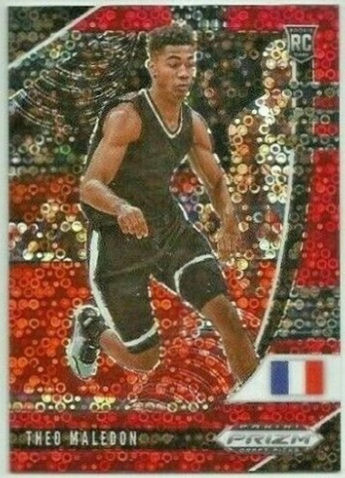2020-21 Panini Prizm Draft Picks Theo Maledon Red Disco Fastbreak Serial #'d 031/125