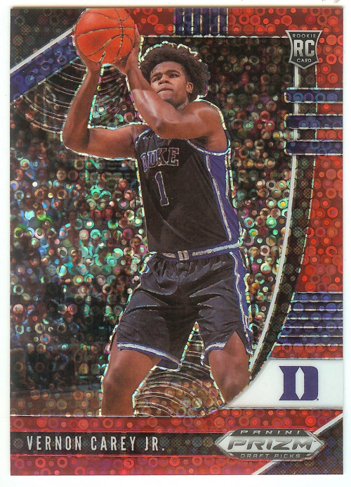 2020-21 Panini Prizm Draft Picks Vernon Carey Jr. Red Disco Fastbreak 