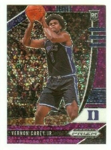 2020-21 Panini Prizm Draft Picks Vernon Carey Jr. Purple Disco Fastbreak Serial #'d 49/49