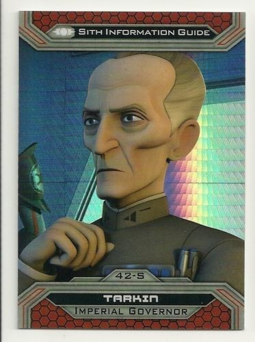 2015 Topps Chrome Star Wars Jedi vs Sith Prism Refractor 42-S Tarkin 029/199