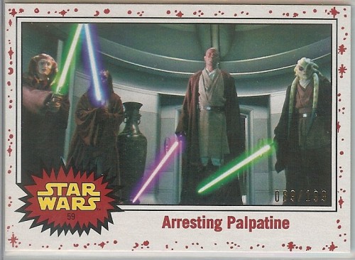 2017 Star Wars Journey to Last Jedi WHITE parallel #59 Arresting Palpatine 089/199
