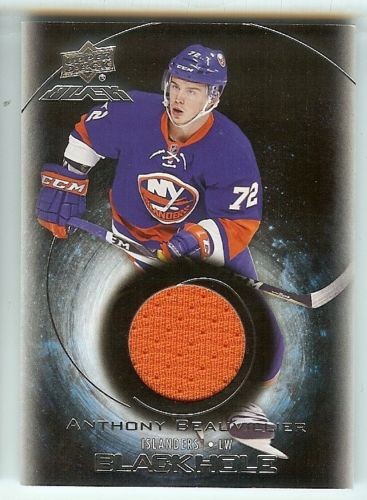 2016-17 UD BLACK ANTHONY BEAUVILLIER BLACK HOLE ROOKIE RELIC RC