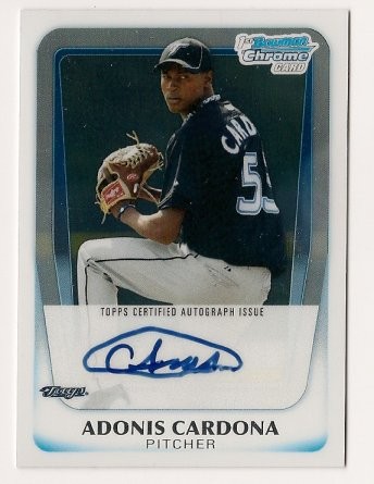 2011 Bowman Chrome Adonis Cardona Autograph Rookie
