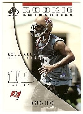2004 Upper Deck SP Authentic Will Allen Rookie Authentics 0518/1199