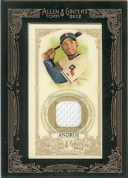 2012 Topps Allen & Ginter Elvis Andrus Game Used Jersey