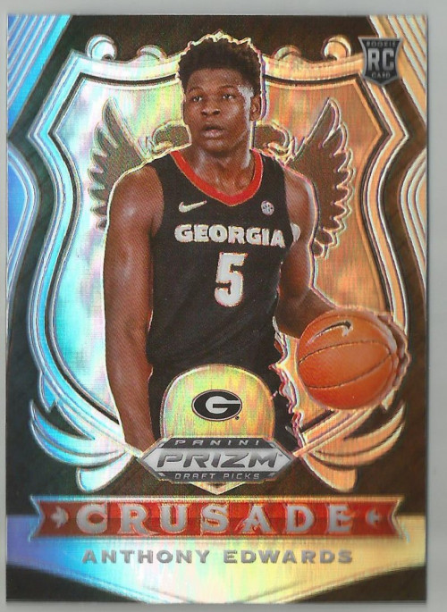 2020-21 Panini Prizm Draft Picks Anthony Edwards Silver Refractor 