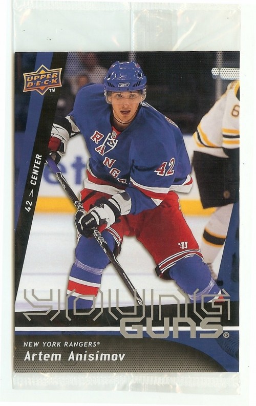 2009-10 Upper Deck Artem Anisimov Oversized Young Guns Rookies