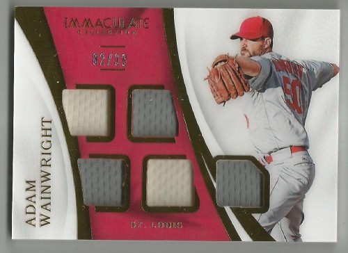 2017 Immaculate ADAM WAINWRIGHT 5 Jersey #'d 82/99 ST.LOUIS