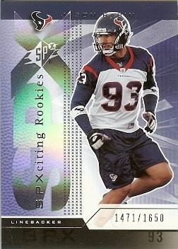 2004 Upper Deck SPX Jason Babin Rookie 1471/1650